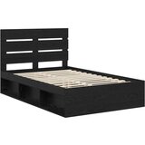 Konstrukcija postelje Črna 120 x 200 cm Masivno borovo les, (5000102663) | Shoptok.si