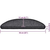vidaXL Podloge za stopnice 20 kosov antracitna 56x17x3 cm | Shoptok.si