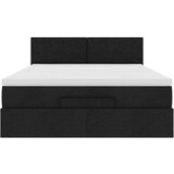 vidaXL Otomanski okvir kreveta s madracem crni 140x200cm od tkanine | shoptok.hr