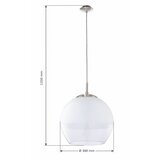 Brilagi LED luster na sajli RETRO GLASS 1xE27/60W/230V matni hrom/bela | Eponuda.com