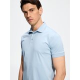 Reserved Pima slim polo majica - bljedoplavo | shoptok.hr