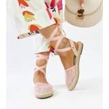 Gemre Pink lace slingback espadrilles Teha | ePonuda.com