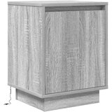  Noćni ormarić s LED svjetlima siva boja hrasta 38x34x50 cm | Eponuda.ba
