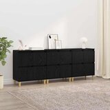  Stranske omare 3 pcs Črna Orehovina 60 x 35 x 70 cm, (5000107877) | Shoptok.si