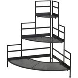 ProGarden Etažni regal za rastline kotni 3-nadstropni 85 cm | Shoptok.si