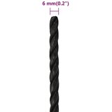  Radno uže crno 6 mm 100 m od polipropilena | shoptok.hr