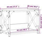  Stalak za pisač 2 razine siva boja hrasta 44x26x31,5 cm drveni | shoptok.hr