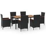  7-Dijelni vrtni blagovaonski set od poliratana s jastucima | Eponuda.com