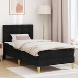  Okvir kreveta s madracem s uzglavljem Crna 90 x 190 cm tkanina | shoptok.hr