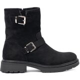 Shelvt Modern black ankle boots with silver buckles Cijene