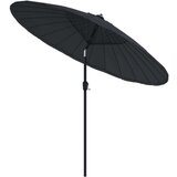 Vrtni suncobran s aluminijskom šipkom 270 cm crni | shoptok.hr