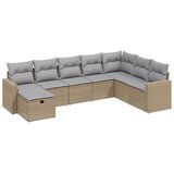 Maison Chic Seti vrtnega pohištva - Vrtna garnitura - Vrtni pohištvo set 8-delna z blazinami bež poli ratan, (21798870) | Shoptok.si