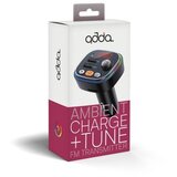 FM Transmitter FIREBIRD by ADDA -001-RGB, Ambient Tune, Bluetooth 5.0, 2xUSB-A, crni | Eponuda.com
