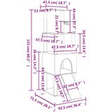  Penjalica za mačke sa stupovima za grebanje svjetlosiva 153 cm | shoptok.hr
