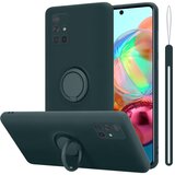 Cadorabo Ohišje, združljiv s Samsungom v tekoči zeleni barvi - zaščitni pokrov iz fleksibilnega silikona TPU z obročem, (20582990) Cene