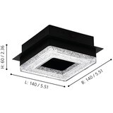 Eglo fradelo 1 zidna/stropna/1, led, 1x4w, 400lm, crna/čelik/kristal | shoptok.hr