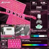 Attack Shark gaming tastatura R82HE magnetic Switches/8KHz/RT/Snap tap/dks/mt/tgl/pink countur | Eponuda.com