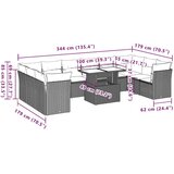 vidaXL 11-dijelni set vrtnih sofa od poliratana s jastucima smeđi | shoptok.hr