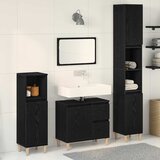  Set namještaja za kupaonicu Zidne s pohranom 3 pcs Crni hrast | shoptok.hr