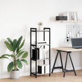 vidaXL Knjižna omara Siva sonoma 40 x 30 x 118 cm Les in Jeklo | Shoptok.si