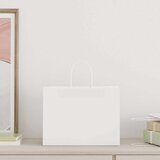  Papirnate vrećice 250 kom s ručkama bijele 32x17x25 cm | shoptok.hr