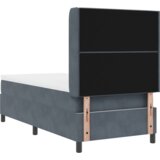 Box Spring Krevet s Madracem &amp LED Tamno Siva 90x190 cm Baršun | shoptok.hr