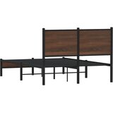  Metalni okvir kreveta bez madraca smeđi hrast 120x200 cm | Eponuda.ba