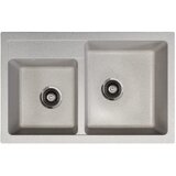 Metalac Inko metalac granitna usadna sudopera xquadro plus 2D bež 780x500 Ø90 Cene