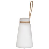 Fischer & Honsel Bela/rjava LED namizna svetilka (višina 20 cm) Bruno – Cene