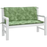  Jastuci za vrtnu klupu 2 kom s uzorkom lišća 120x50x7cm tkanina | shoptok.hr