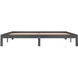  Okvir za krevet od masivne borovine sivi 200 x 200 cm | shoptok.hr