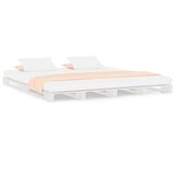  Krevet od paleta bijeli 140 x 190 cm od masivne borovine | shoptok.hr