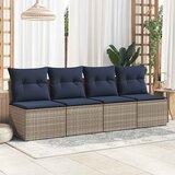  2-dijelni set vrtnih sofa poliratan i bagrem s jastucima sivi | shoptok.hr