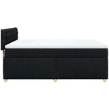 vidaXL Krevet s oprugama i madracem crni 140x200 cm od tkanine | shoptok.hr