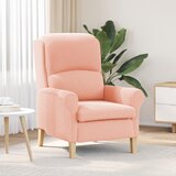 vidaXL Ergonomski naslanjač Roza Tkanina, Les Srednje Ergonomsko | Shoptok.si