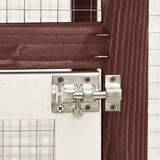  Kavez za zečeve boja kave i bijela 140 x 63 x 120 cm jelovina | shoptok.hr