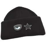 Chiara Ferragni Kape s šiltom EYE/STAR SILICON PATCH WOOL Črna | Shoptok.si