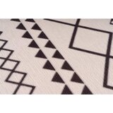 Kayoom RAVNO TKANA PREPROGA Maya 425 Weiß / Schwarz 200/290 cm tkano črna, bela | Shoptok.si