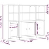  Visoki ormar Crni hrast 132x35 5x103 5 cm Konstruirano drvo | shoptok.hr