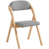 SoBuy leseni zložljivi stol sive barve v skandinavskem slogu, (20815490) | Shoptok.si