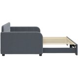  Dnevni krevet s pomoćnim ležajem bez madraca tamno siva 90x190 cm | Eponuda.com