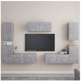  7-dijelni set TV ormarića siva boja betona od iverice | shoptok.hr