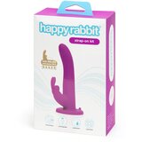 happyrabbit Strap-On - vibrator sa zečićem na remen (ljubičasta) | shoptok.hr
