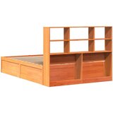 vidaXL Okvir kreveta bez madraca voštano smeđi 135x190 cm od borovine | shoptok.hr