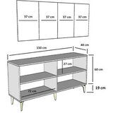 Hanah home komoda owen anthracite gold | ePonuda.com