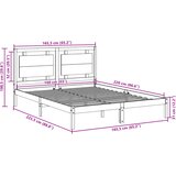  Dugi okvir kreveta bez madraca bijeli 160 x 220 cm masivno drvo | shoptok.hr