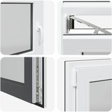  Prozor za podrum RISOR 110 x 70 cm PVC i staklo Antracit | shoptok.hr