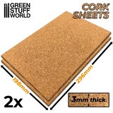 Green Stuff World Cork Sheet 3mm x2 | Pluta ploča 3mm x2 198x298mm Slike