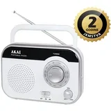 radio FM, AM, analogni, AC, R14 baterije, bijeli PR003A-410