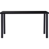  Blagovaonski stol crni 140 x 70 x 75 cm od kaljenog stakla | shoptok.hr
